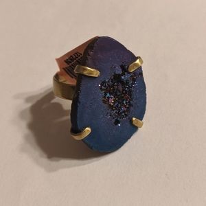 Purple/Blue Geode Ring